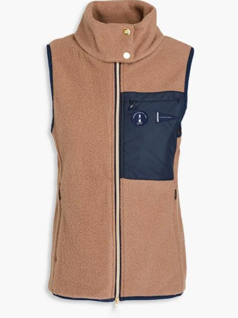 WE NORWEGIANS Women's Faerder Merino Woolblend Vest Size XS In Camel